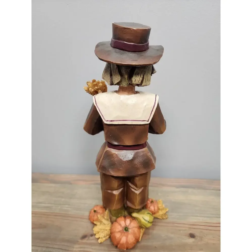 Pacific Rim Thanksgiving Harvest Fall Pilgrim Man Cubist Figures 11